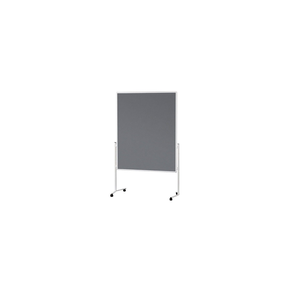 Presentation board, white frame, one-part, grey felt.