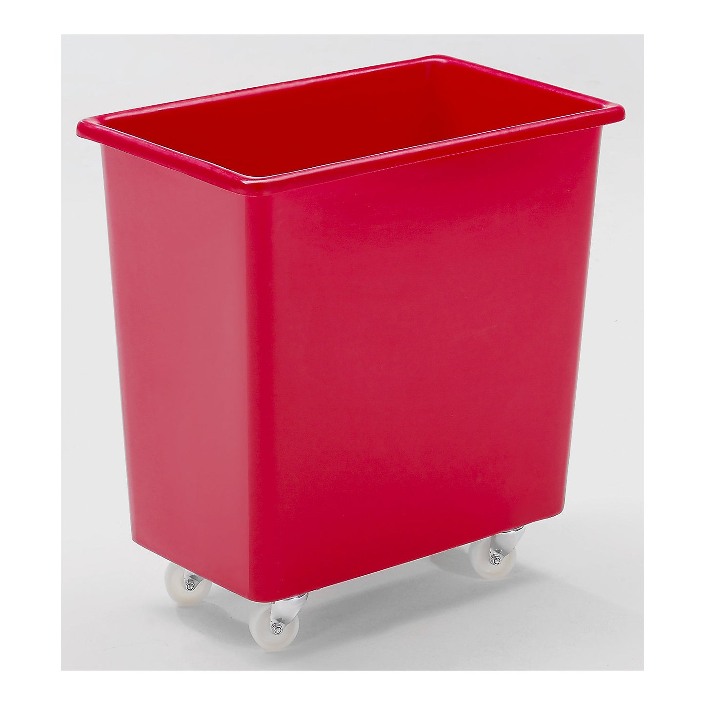 Mobile square polyethylene containers, capacity 135 l, red.