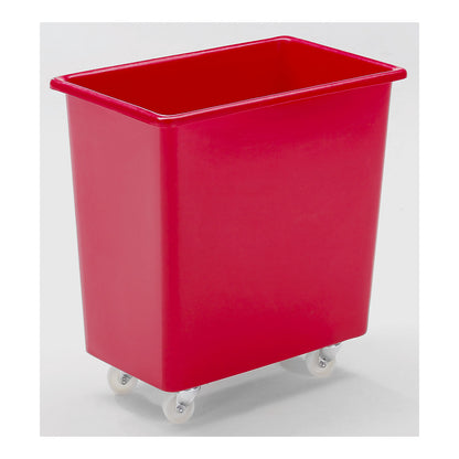 Mobile square polyethylene containers, capacity 135 l, red.