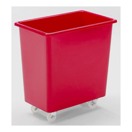 Mobile square polyethylene containers, capacity 135 l, red.