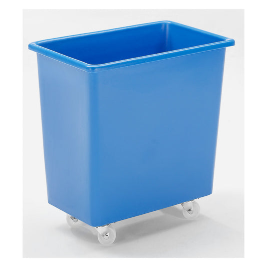 Mobile square polyethylene containers, capacity 135 l, blue.