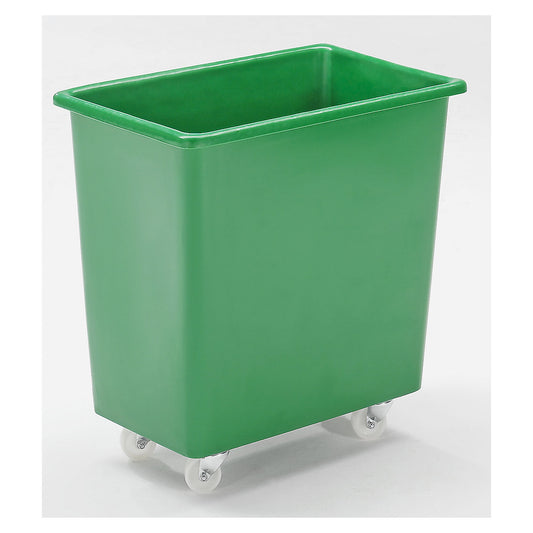Mobile square polyethylene containers, capacity 135 l, green.