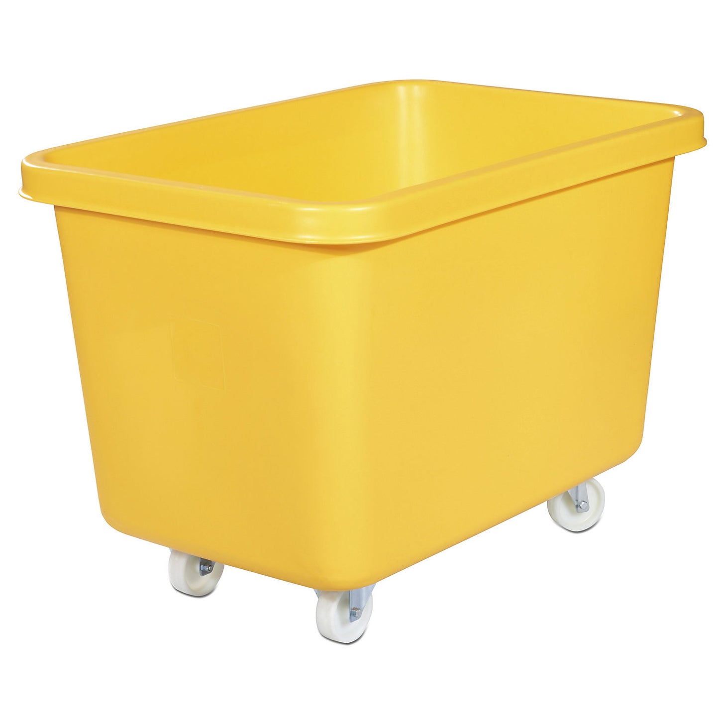 Mobile square polyethylene containers, capacity 227 l, yellow.