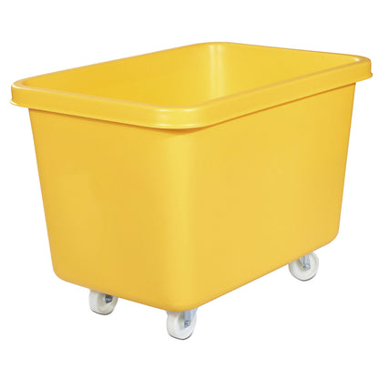 Mobile square polyethylene containers, capacity 227 l, yellow.