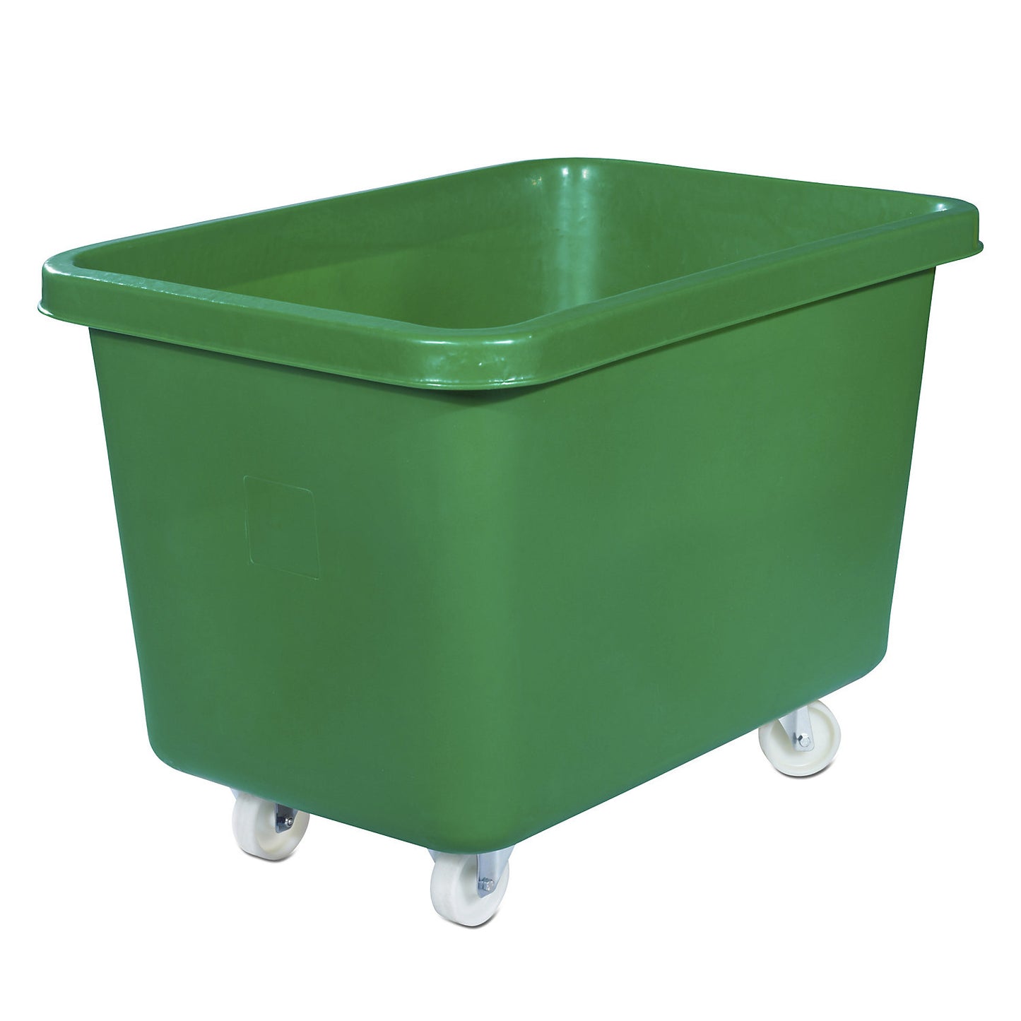 Mobile square polyethylene containers, capacity 227 l, green.