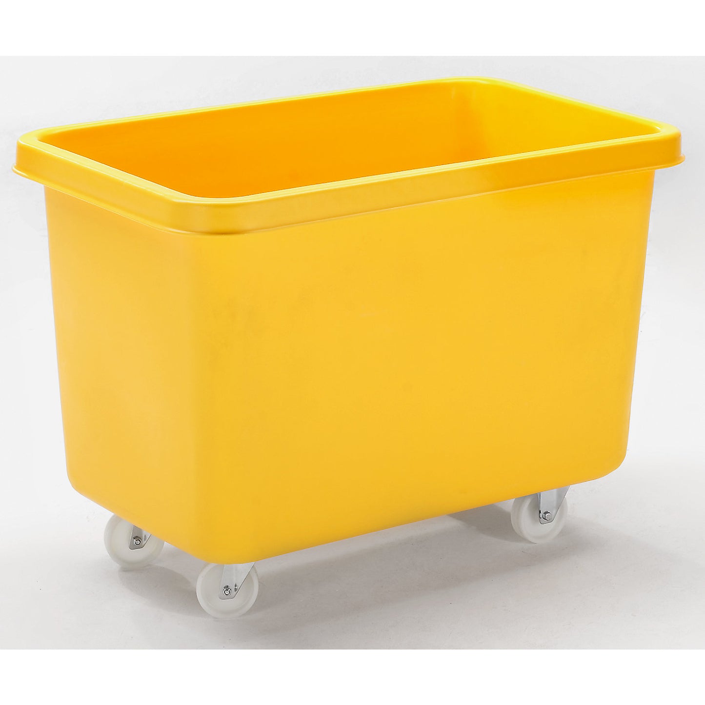 Mobile square polyethylene containers, capacity 340 l, yellow.