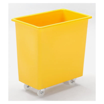 Mobile square polyethylene containers, capacity 135 l, yellow.