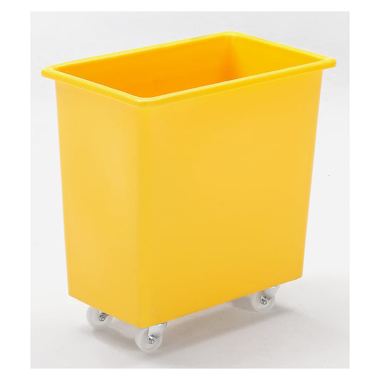 Mobile square polyethylene containers, capacity 135 l, yellow.