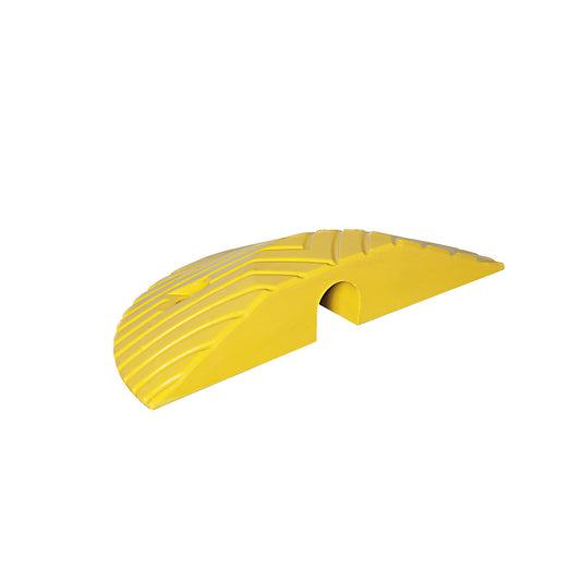 Speed ramp, rubber, height 70 mm, max. 10 km/h, yellow end element.