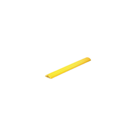 Hose and cable bridge, height 65 mm, cables up to 40 mm Ø, yellow, LxW 1500 x 210 mm.