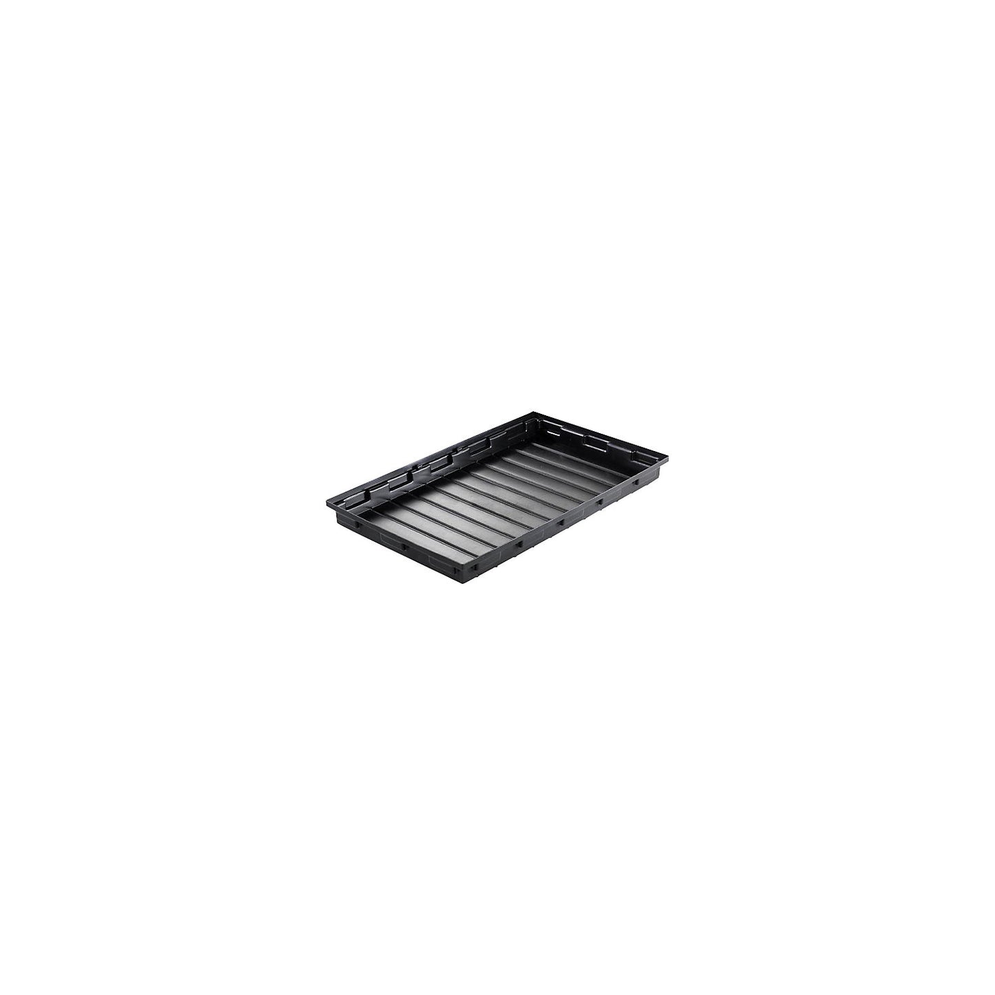 PE small container shelf sump tray, 30 l sump capacity, without grate.