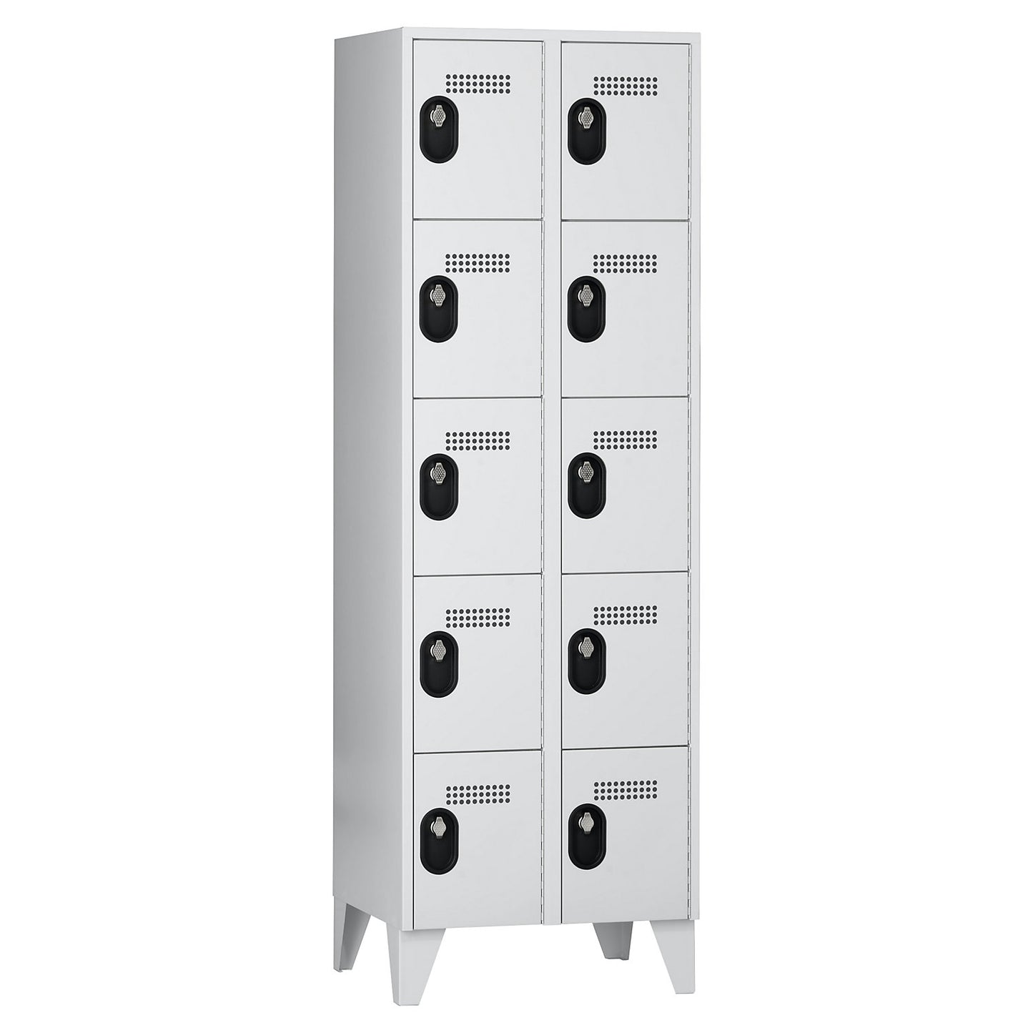 Köln 5-fold compartment locker, 2 compartments, light grey, 600 mm.