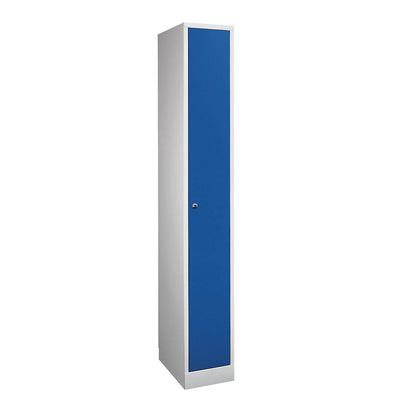 Komfort locker, 1 compartment, light grey / gentian blue, width 300 mm.