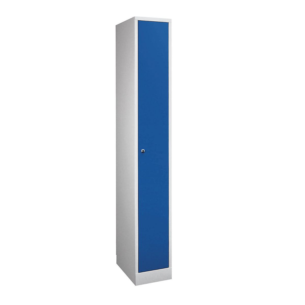 Komfort locker, 1 compartment, light grey / gentian blue, width 400 mm.
