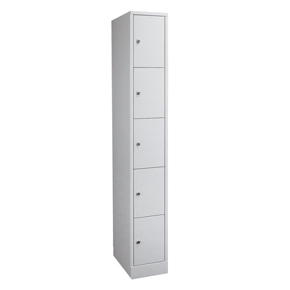 Komfort 5-fold compartment locker, 1 compartment, light grey, width 400 mm.