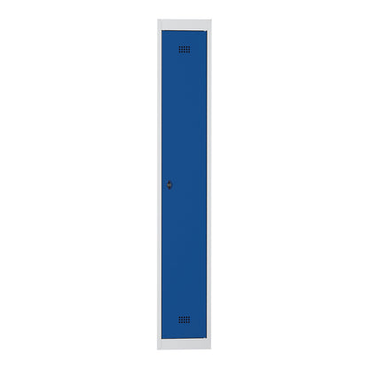 Hamburg locker, 1 compartment, width 300 mm, extension unit, light grey / gentian blue.