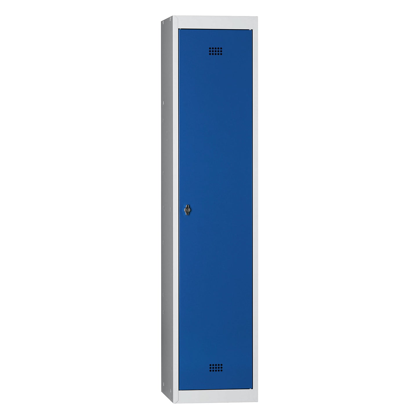 Hamburg locker, 1 compartment, width 400 mm, standard unit, light grey / gentian blue.