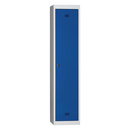 Hamburg locker, 1 compartment, width 400 mm, standard unit, light grey / gentian blue.