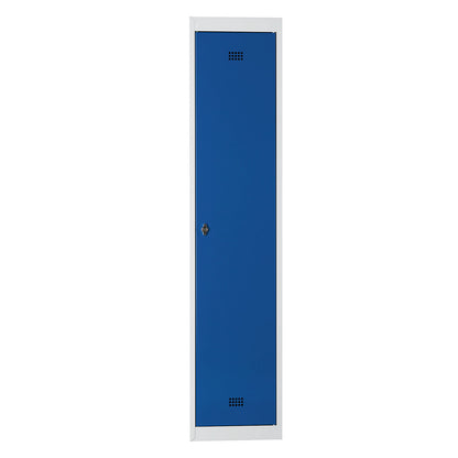 Hamburg locker, 1 compartment, width 400 mm, extension unit, light grey / gentian blue.