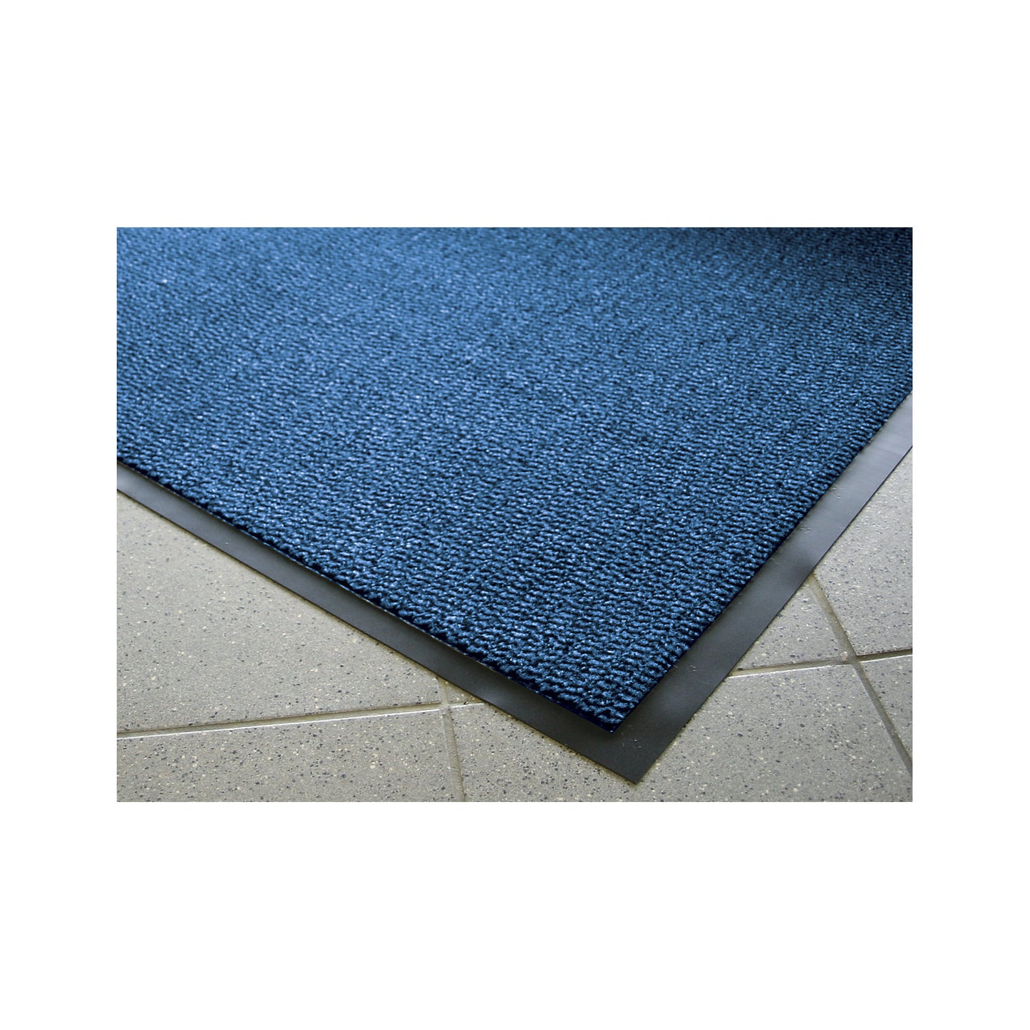 Entrance matting for indoor use, polypropylene pile, LxW 1800 x 1200 mm, black / blue.