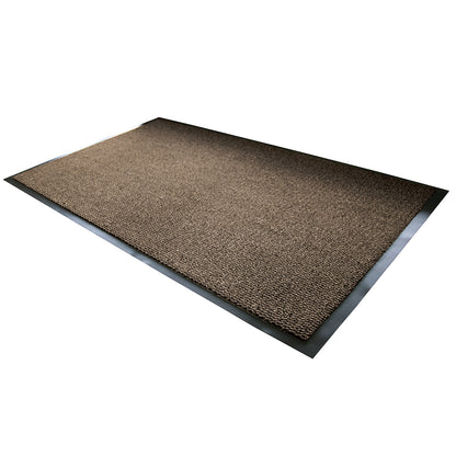 Entrance matting for indoor use, polypropylene pile, LxW 900 x 600 mm, pack of 2, black / brown.