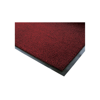 Entrance matting for indoor use, polypropylene pile, width 1200 mm, sold by the metre, black / red.