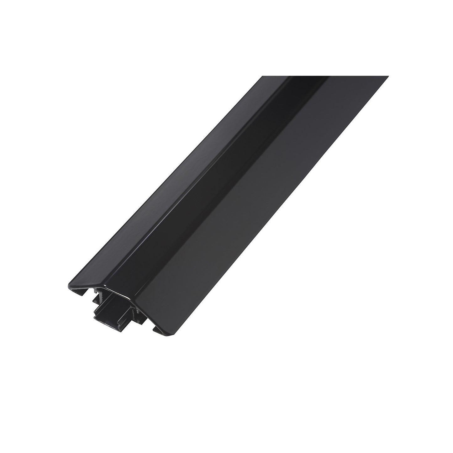 Aluminium cable duct, LxWxH 2000 x 80 x 20 mm, black, pack of 4.