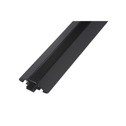 Aluminium cable duct, LxWxH 2000 x 80 x 20 mm, black, pack of 4.