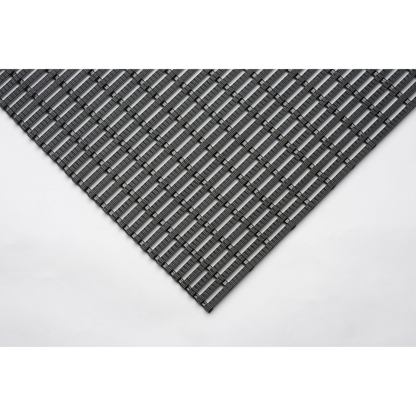Industrial matting, anti-slip, 10 m roll, black/yellow, width 1200 mm.