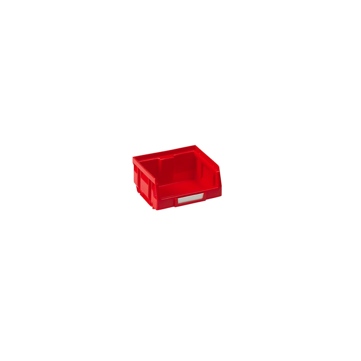Open fronted storage bin made of polyethylene, LxWxH 90 x 105 x 54 mm, red, pack of 50.