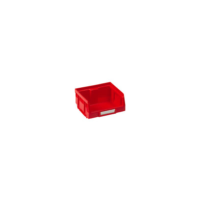 Open fronted storage bin made of polyethylene, LxWxH 90 x 105 x 54 mm, red, pack of 50.