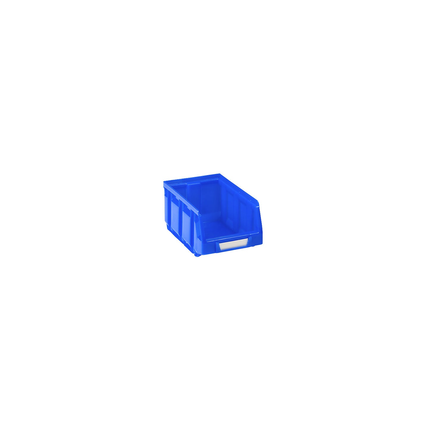 Open fronted storage bin made of polyethylene, LxWxH 165 x 105 x 82 mm, blue, pack of 48.