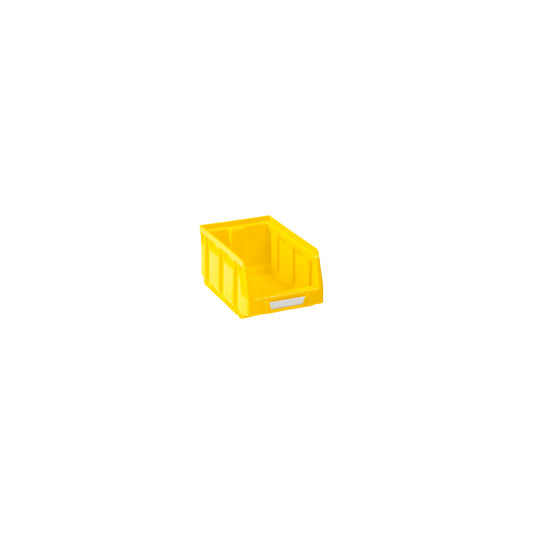 Open fronted storage bin made of polyethylene, LxWxH 165 x 105 x 82 mm, yellow, pack of 48.