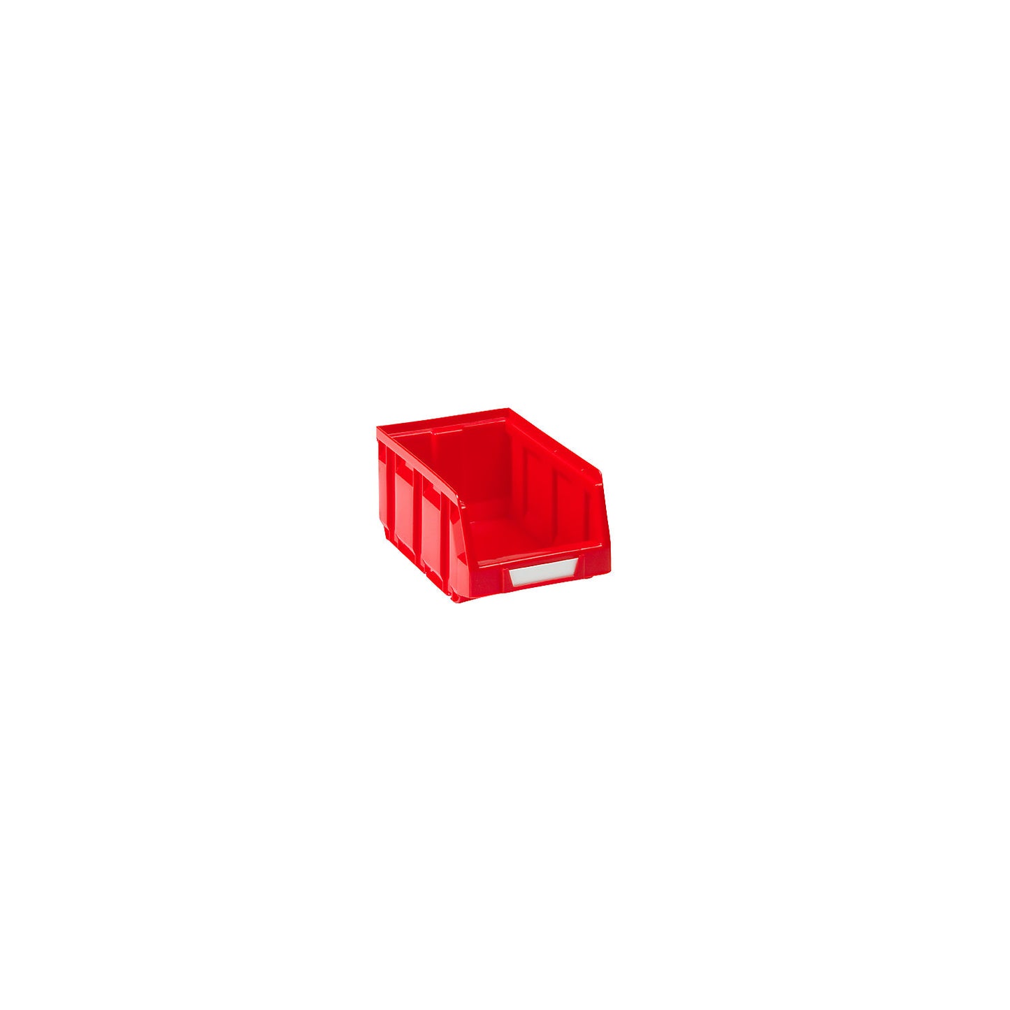 Open fronted storage bin made of polyethylene, LxWxH 165 x 105 x 82 mm, red, pack of 48.