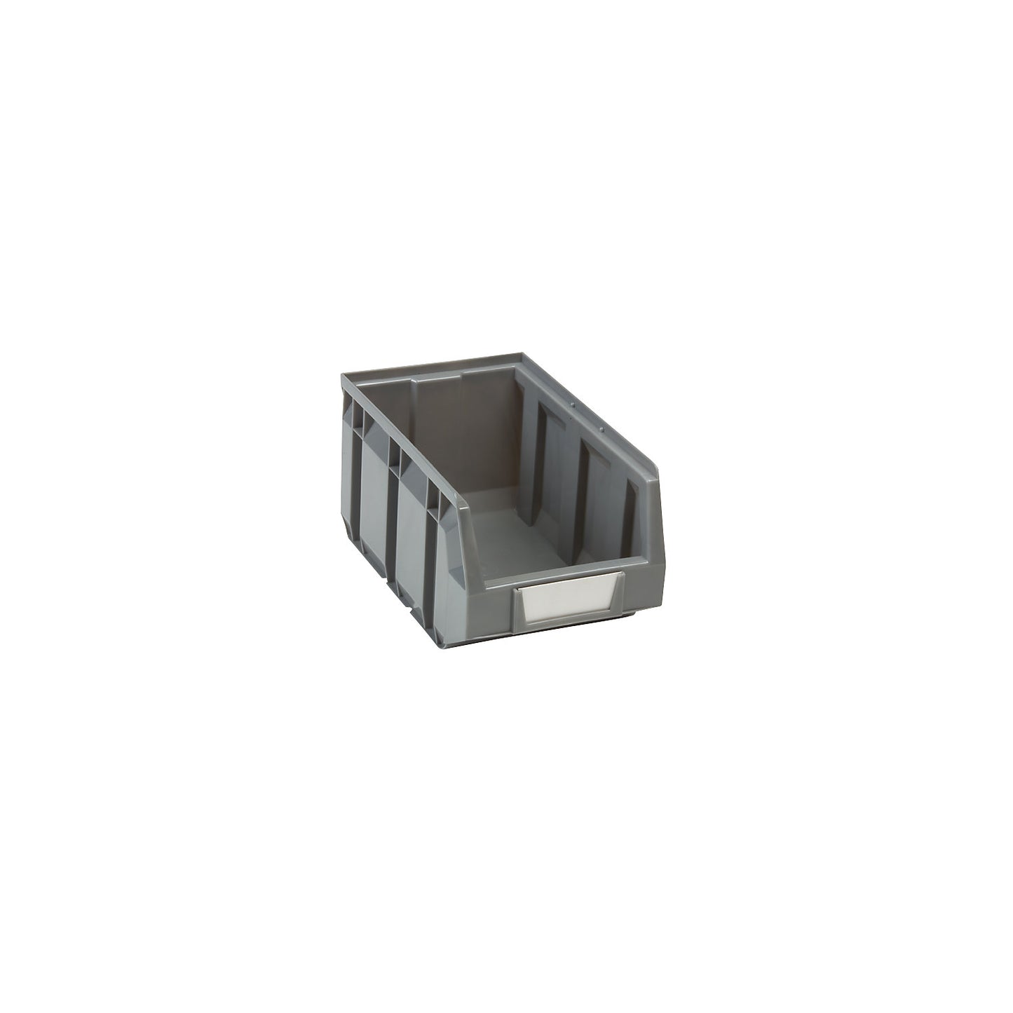 Open fronted storage bin made of polyethylene, LxWxH 234 x 144 x 123 mm, grey, pack of 38.