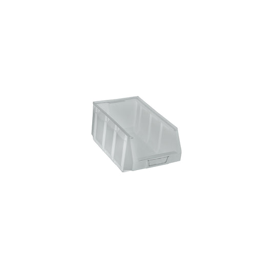 Open fronted storage bin made of polyethylene, LxWxH 342 x 204 x 164 mm, transparent, pack of 24.