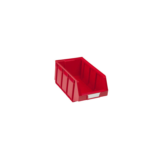 Open fronted storage bin made of polyethylene, LxWxH 342 x 204 x 164 mm, red, pack of 24.