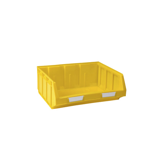 Open fronted storage bin made of polyethylene, LxWxH 344 x 408 x 164 mm, yellow, pack of 8.