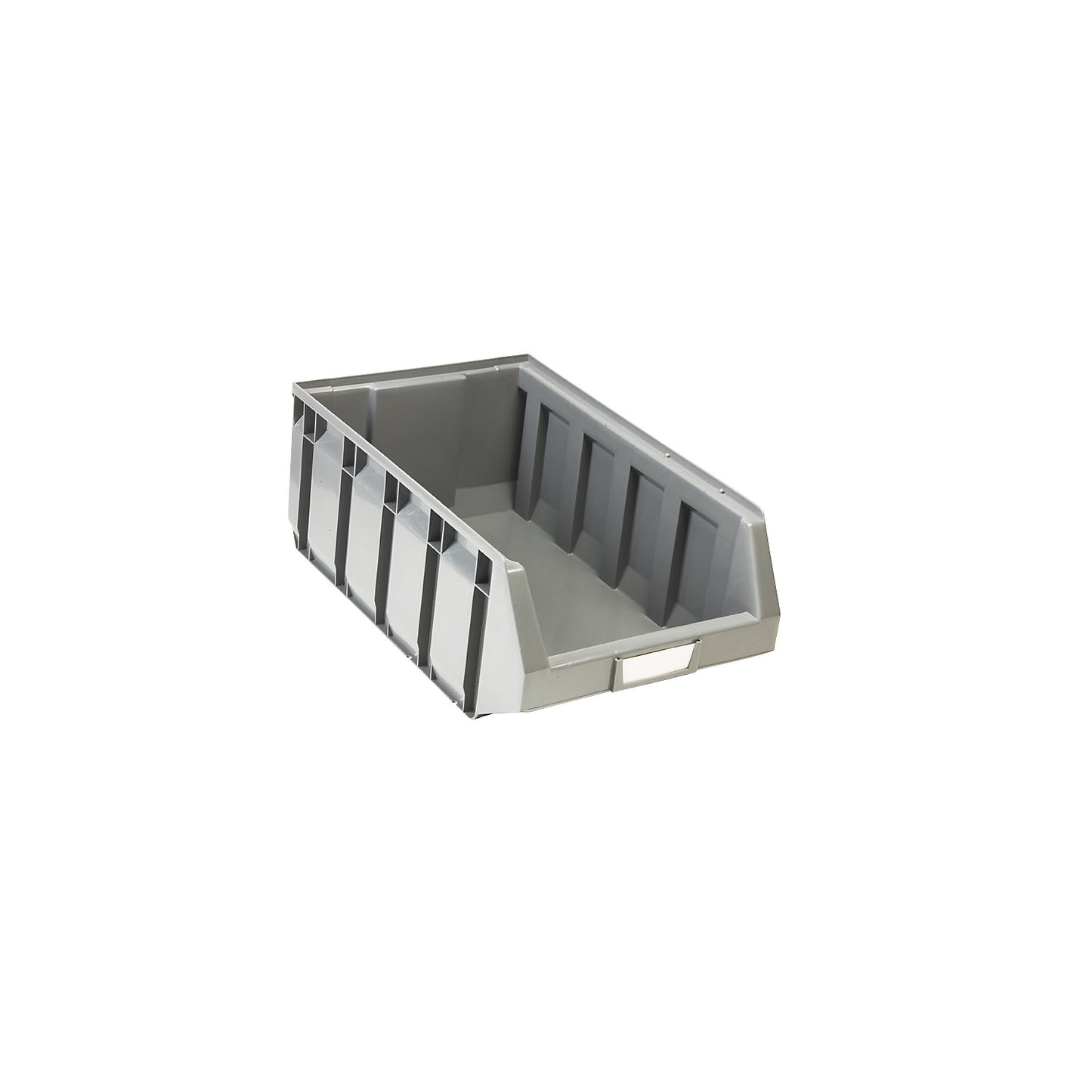 Open fronted storage bin made of polyethylene, LxWxH 480 x 297 x 189 mm, grey, pack of 12.