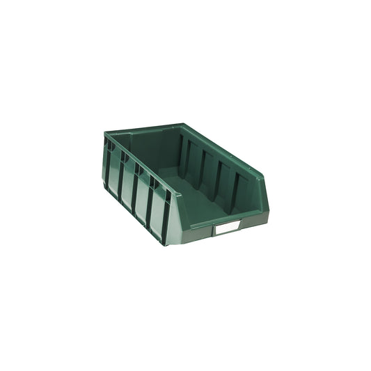 Open fronted storage bin made of polyethylene, LxWxH 480 x 297 x 189 mm, green, pack of 12.