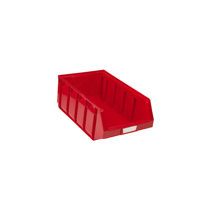 Open fronted storage bin made of polyethylene, LxWxH 480 x 297 x 189 mm, red, pack of 12.