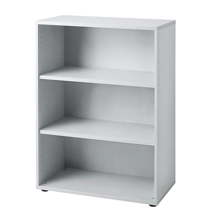 Office shelf unit, 2 shelves, HxWxD 1100 x 800 x 400 mm, walnut finish.