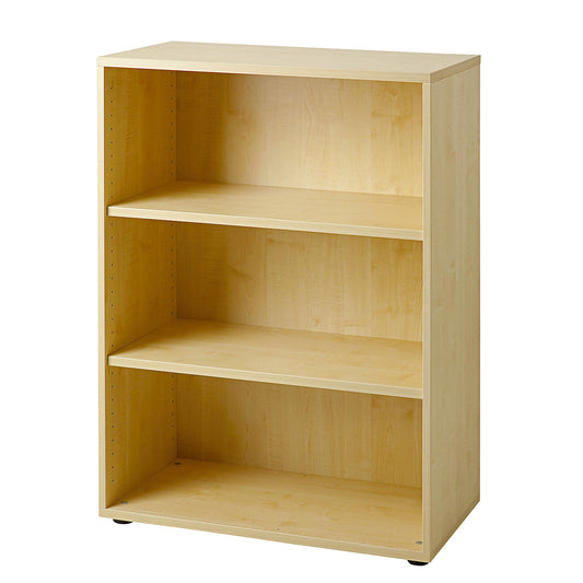 Office shelf unit, 2 shelves, HxWxD 1100 x 800 x 400 mm, maple finish.