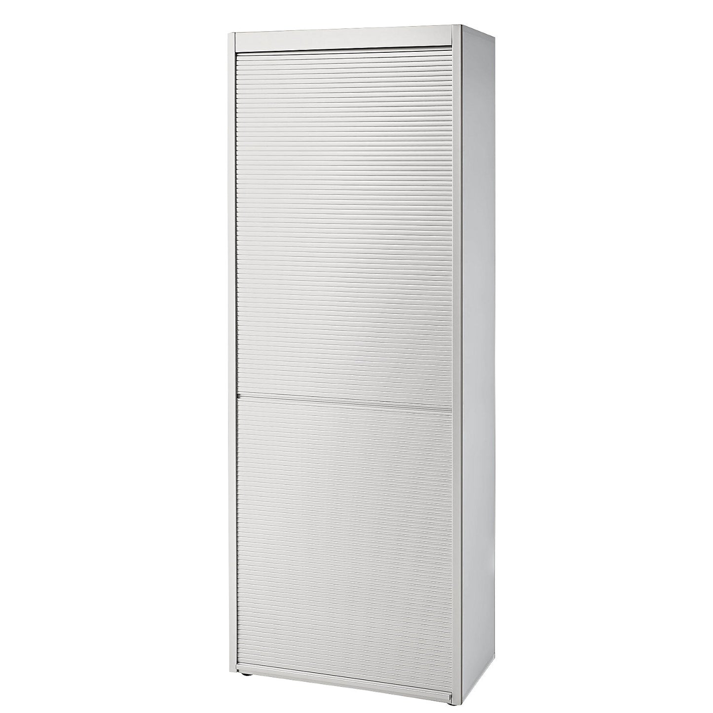 Roller shutter cupboard, 3 shelves, aluminium silver / aluminium silver.