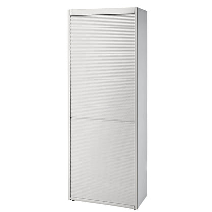 Roller shutter cupboard, 3 shelves, aluminium silver / aluminium silver.