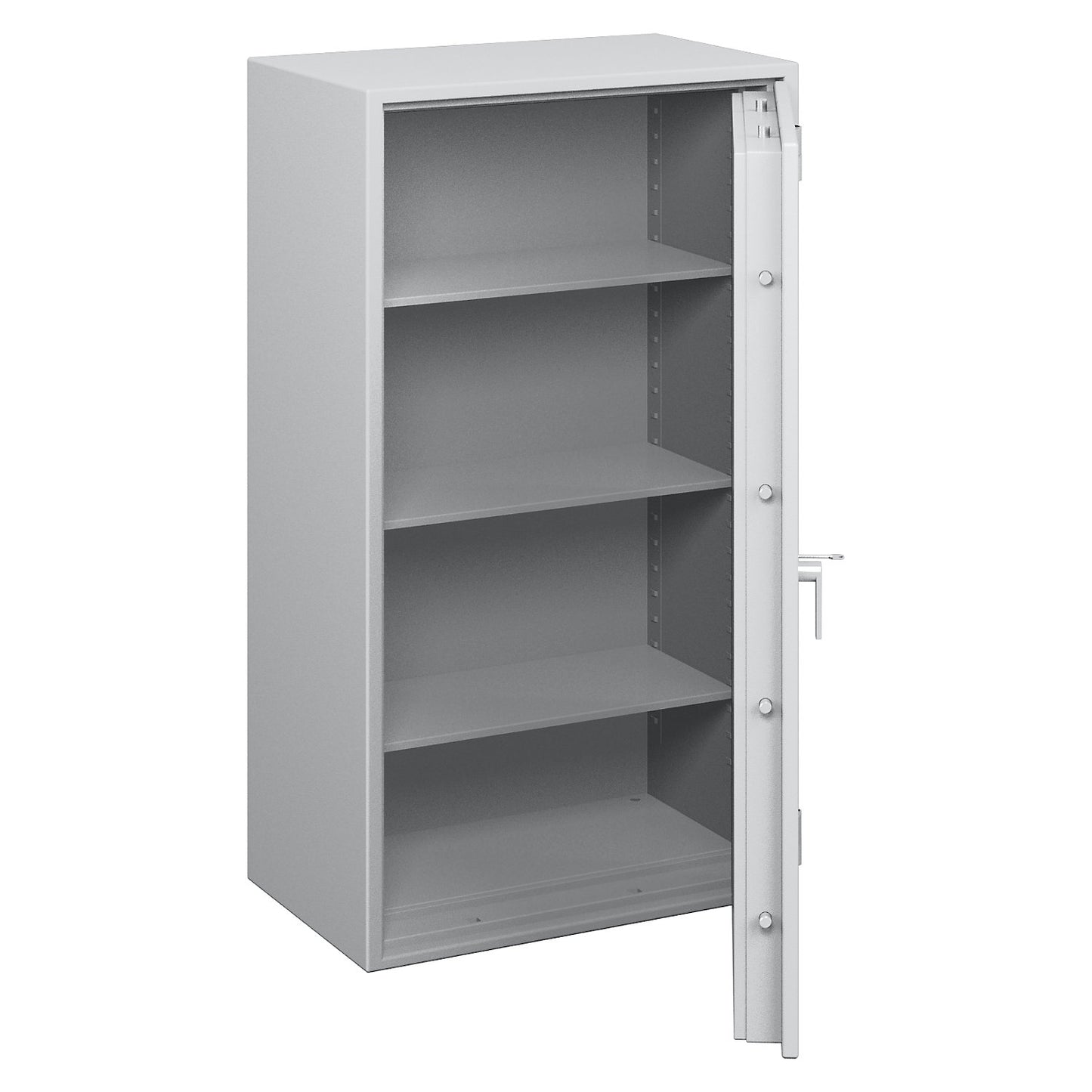 Fire resistant safety cabinet, VDS class I, grade 1 according to EN 1143-1, S 60 P, HxWxD 1550 x 886 x 545 mm.