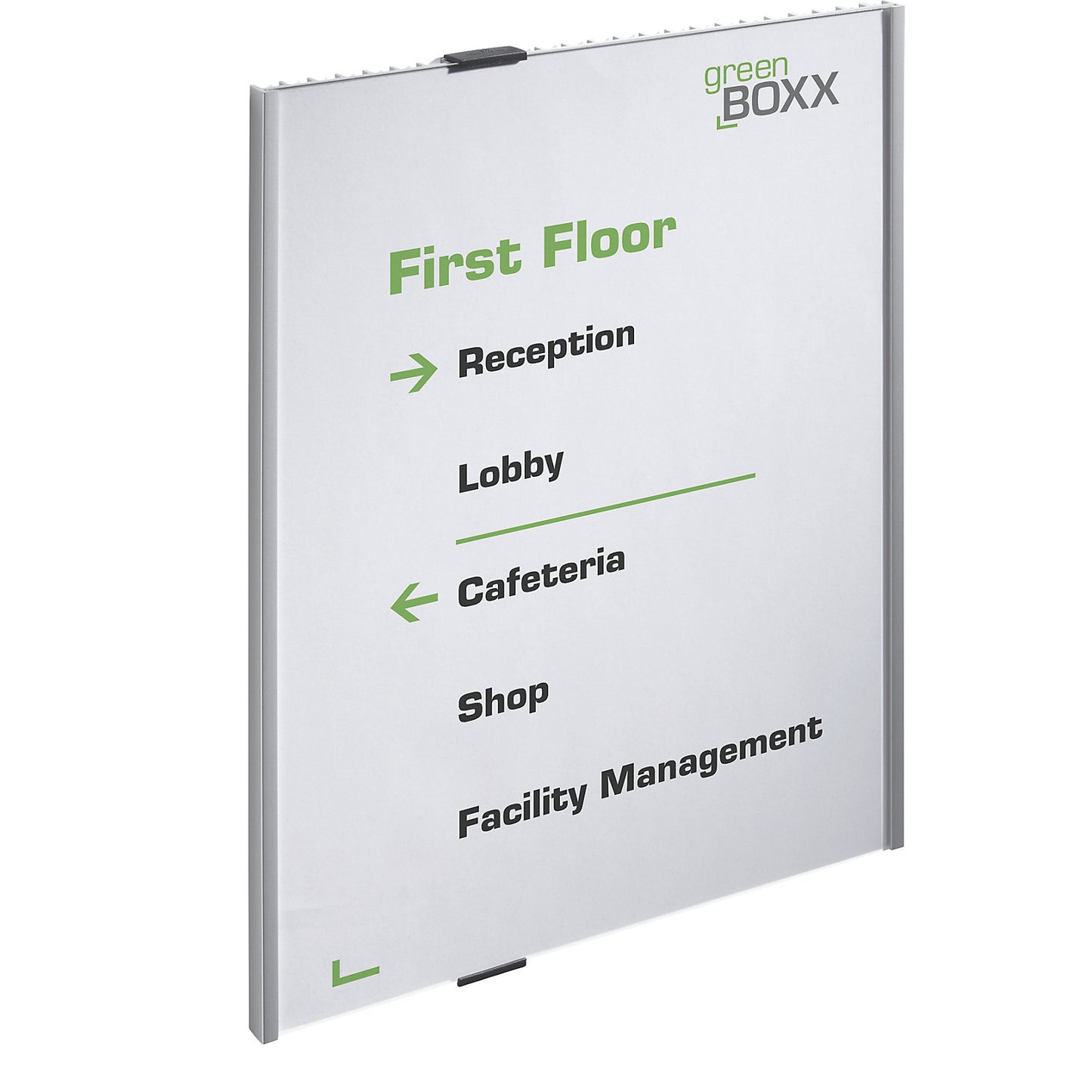 Door sign, ribbed design with acrylic cover plate, with cardboard insert, WxH 297 x 420 mm, pack of 1.