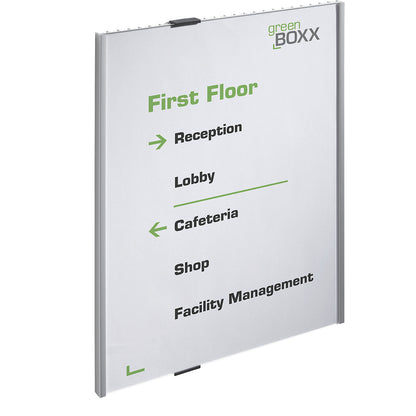 Door sign, ribbed design with acrylic cover plate, with cardboard insert, WxH 297 x 420 mm, pack of 1.