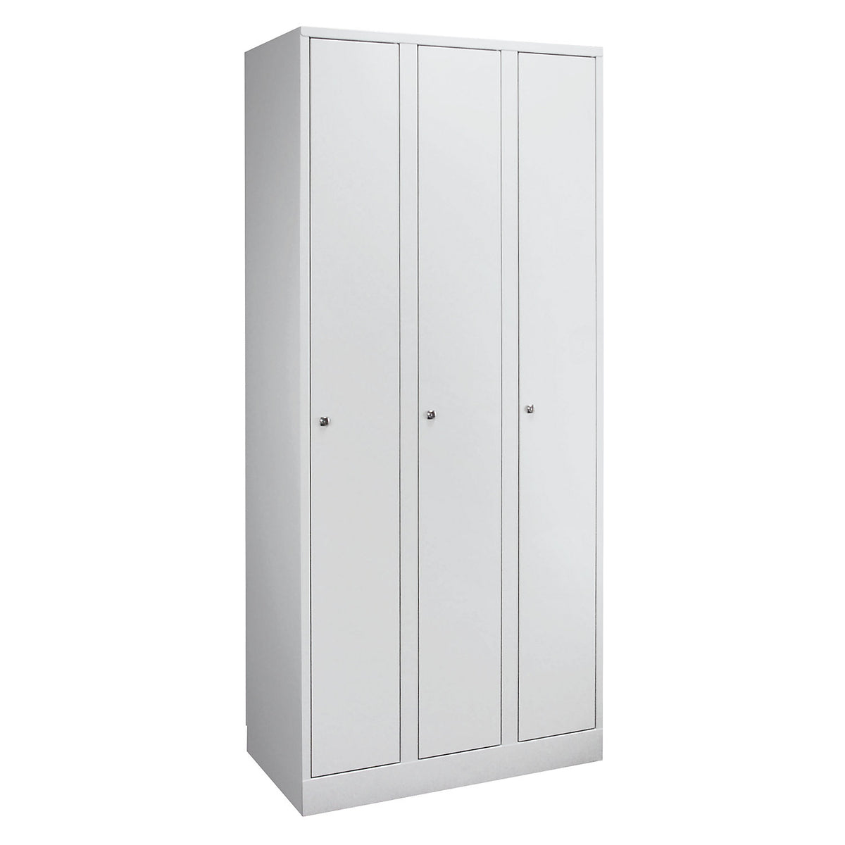 Komfort locker, 3 compartments, light grey, width 1200 mm.