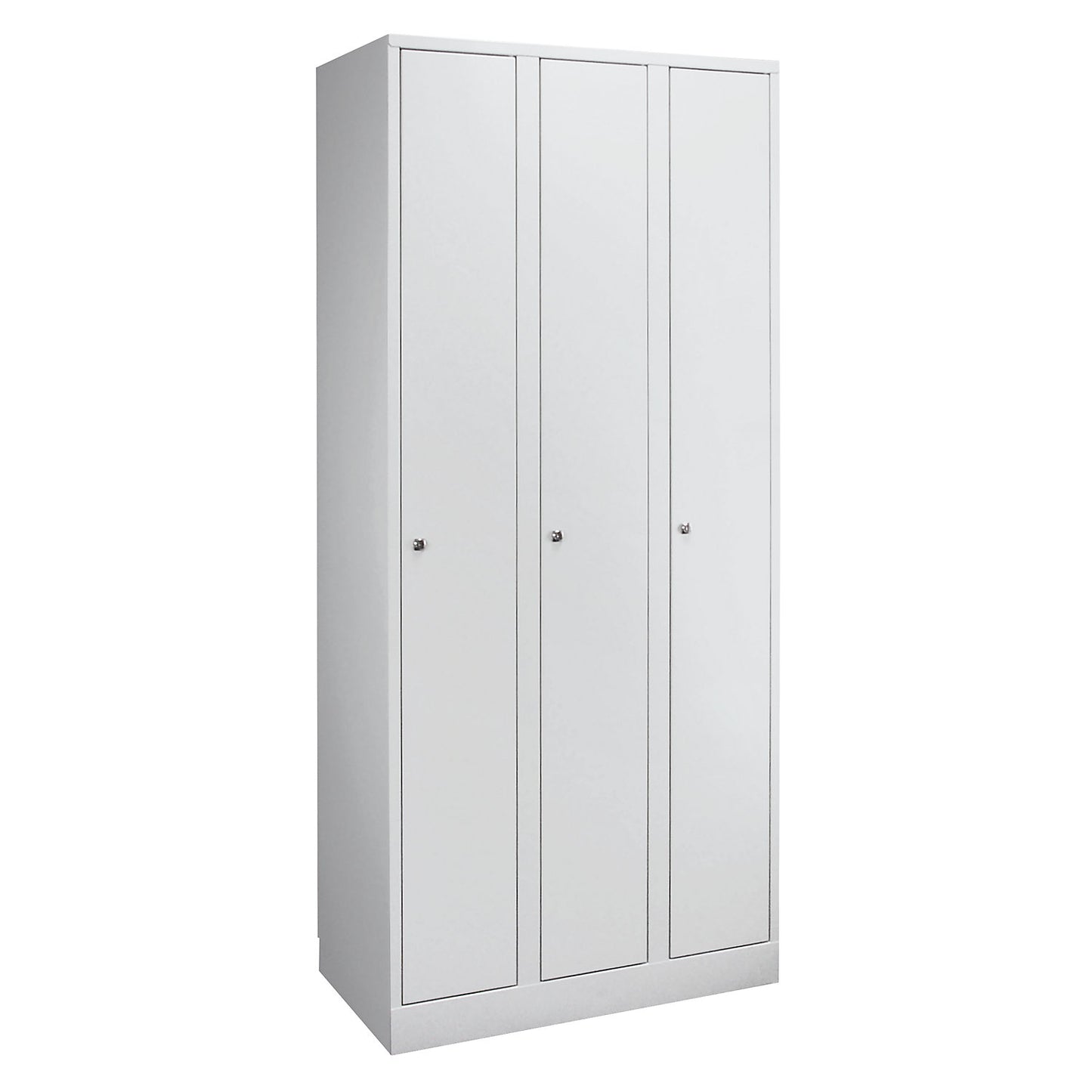 Komfort locker, 3 compartments, light grey, width 1200 mm.